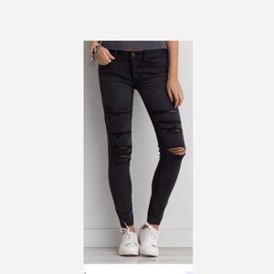 American Eagle ripped black jeans